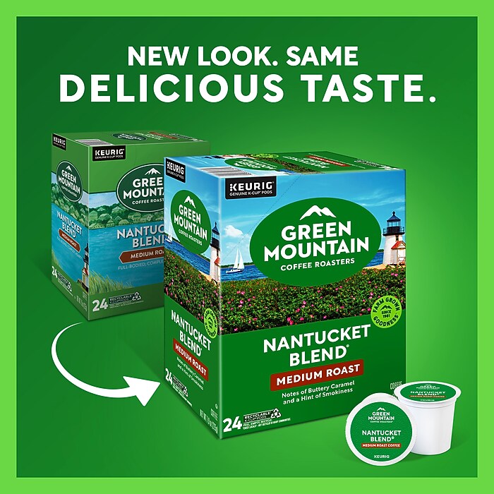 Green Mountain Nantucket Blend Coffee Keurig K-Cup Pods, Medium Roast,  24/Box (6663) | Staples