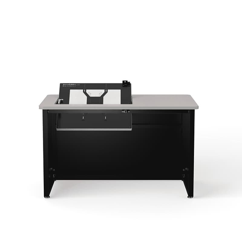VersaDesk Enclosed Revolution 48"W Computer Desk, Grey/Black (RSD4830-BG) image 1