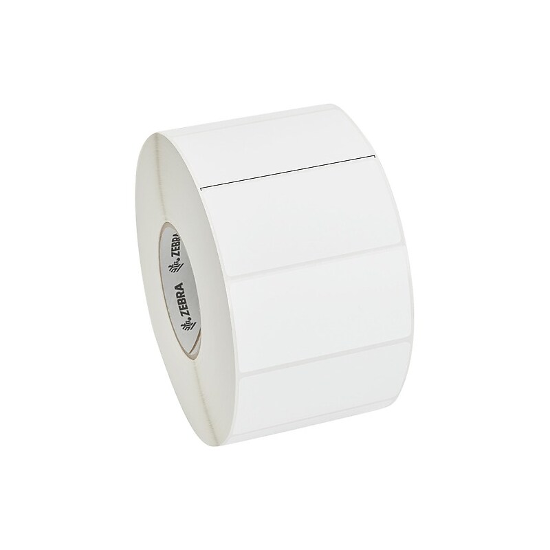 Zebra Z-Perform 2000T Thermal Transfer Label, 4" x 2", Bright White, 44,000/Pack (10000285) image 1