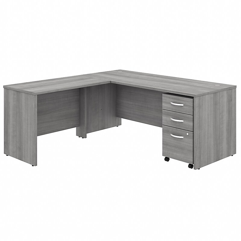 Bush Business Furniture Studio C 72"W L Shaped Desk with Mobile File Cabinet and Return, Platinum Gray (STC007PGSU) image 1
