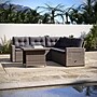 Flash Furniture Huck Indoor/Outdoor Conversation Set with Sofa and Dining Table, Gray (LTSSET02023GY)~#|#~9D22E2AF-E68B-4921-8DDFC0AA1BF8E7AD_sc7