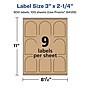 Avery Laser/Inkjet Decorative Edge Multipurpose Labels, 3" x 2.25", Kraft Brown, 900 Labels/Box ( 94126)~#|#~9D29347D-A585-41DC-856A99E8D07DF1C9_sc7