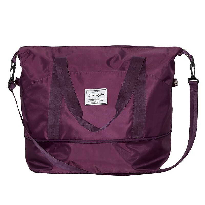 Nicci Polyester Travel Duffel Expandable Bag, Deep Purple (CBM10003-DPUR) image 1