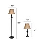 Lalia Home Homely 60"/26" Restoration Bronze Three-Piece Floor/Table Lamp Set with Bell Shades (LHS-1007-RZ)~#|#~9D358BEC-90EC-4CAD-9BD73B0F4594C969_sc7