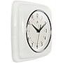 Infinity Instruments Square Retro White Wall Clock, 9.25" (13228WH-4103)~#|#~9D37B87D-F8E9-436B-9F543C1F166699FB_sc7