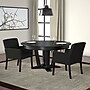Boss Office Products Box Arm Faux Leather Guest Chair, Black/Mahogany (B619)~#|#~9D37F95A-B7D2-451B-982A1923F034F12C_sc7