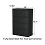 Staples Commercial 4-Drawer Lateral File Cabinet, Letter/Legal Size, Lockable, 52.36"H x 36"W x 18.62"D, Black (60925/17454)~#|#~9D3808F2-9E27-493E-A787A28F4BCB36B4_sc7