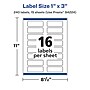 Avery Laser/Inkjet Multipurpose Rectangle Labels, 1" x 3", White, 240 Labels/Pack (94224)~#|#~9D4D3E60-661E-4EF3-9728ADB21F5737DF_sc7