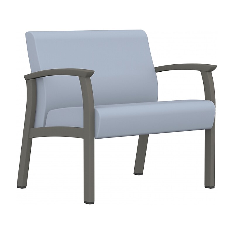 Global Primacare HT Vinyl Bariatric Low-Back Armchair, Blue (GC3637) image 1