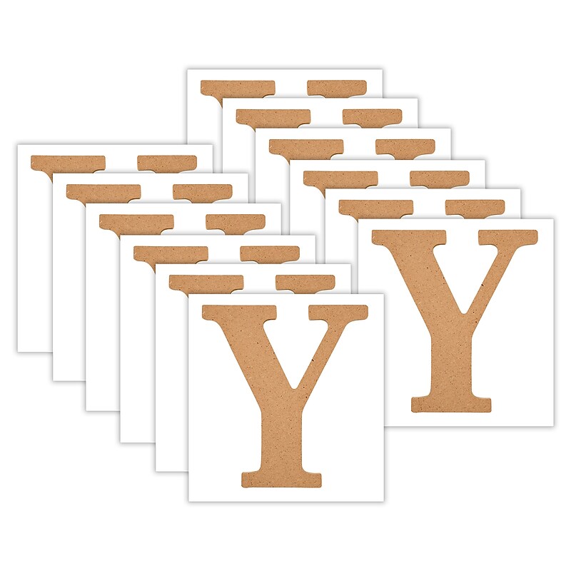 Plaid MDF Letters, 5", Brown Oxide, 12/Pack (PDE63578-12) image 1