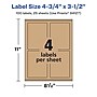 Avery Laser/Inkjet Rectangle Multipurpose Labels, 4.75" x 3.5", Kraft Brown, 100 Labels/Pack ( 94127)~#|#~9D5850AD-2EE4-47F9-BB7A3ACC28A6905F_sc7