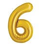 Party City (Air-Filled) 16" "#6" Foil Balloon, Gold, 2/Pack (AM60050206-19)~#|#~9D59FE67-2D85-4AF2-8FF6C0E0BF7C3198_sc7