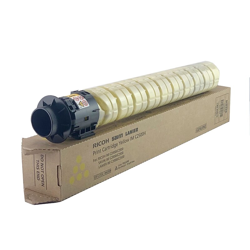 Ricoh 842308 Yellow High Yield Toner Cartridge, Prints Up to 10,500 Pages image 1