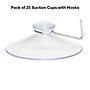 Excello Brands Suction Cups with Hooks, Clear, 25/Pack (SC-25PK)~#|#~9D5F0F9D-A04B-4217-8FBC473DF6794D41_sc7