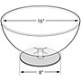 Azar 16" Single Bowl Countertop Display, Clear (720016)~#|#~9D609D18-5B37-44B6-9FDBF609953FEF56_sc7