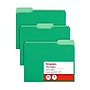 Staples File Folders, Letter Size, 1/3‑Cut Tabs, Assorted Positions, Green, Durable Paper Stock, 100/Pack~#|#~9D622E54-4BFF-483F-884777011BEFBBFC_sc7