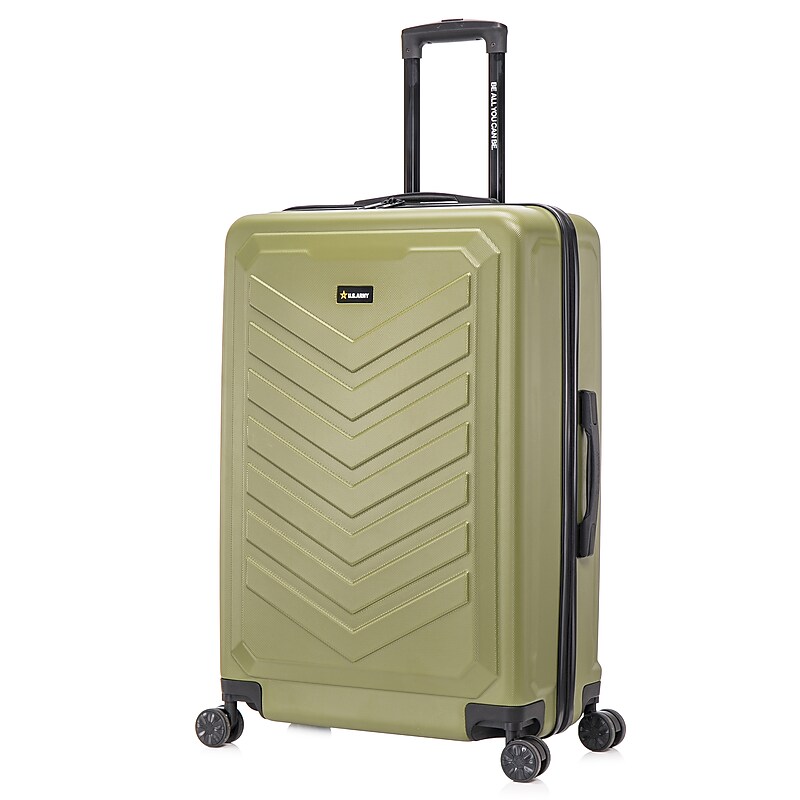 US Army FOX 28" Hardside Suitcase, 4-Wheeled Spinner, TSA Checkpoint Friendly, Olive Drab (USLFOX00L-GRN) image 1
