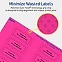 Avery Rectangle Laser/Inkjet Multipurpose Labels, 1" x 2-5/8", Neon Magenta (160/Pack)~#|#~9D714F18-8A38-4905-8CC4610452490521_sc7