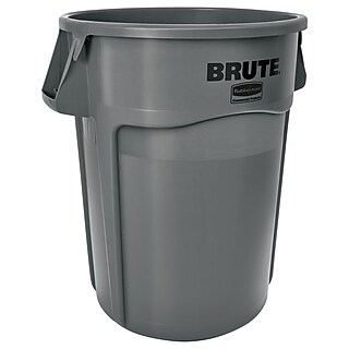 Rubbermaid Plastic Trash Can, 44 Gallon, Gray (FG264360GRAY) | Staples