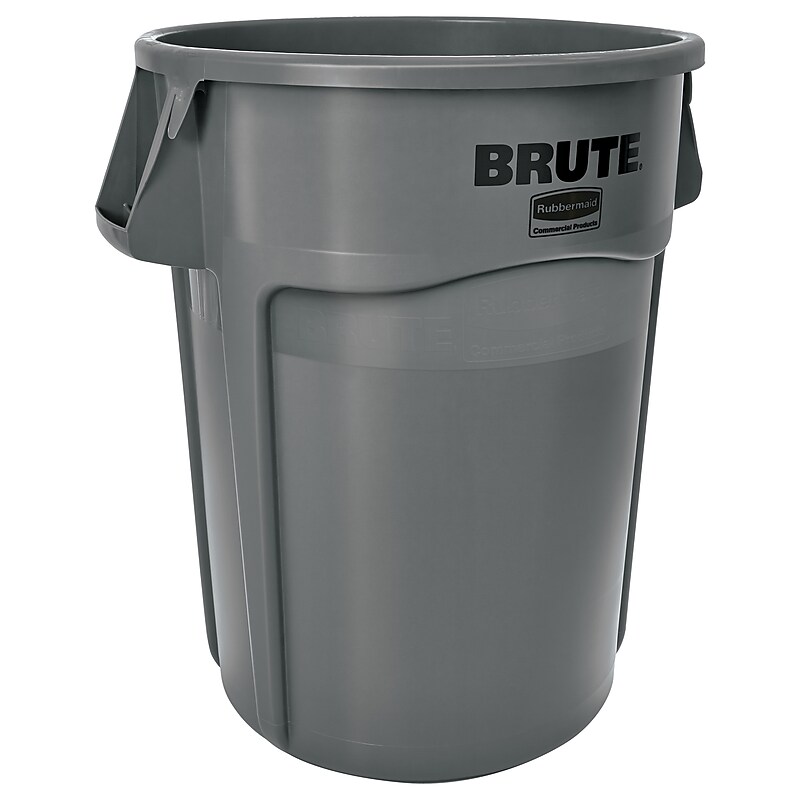 Rubbermaid Plastic Trash Can, 44 Gallon, Gray (FG264360GRAY) image 1