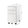 Mount-It! 3-Drawer Mobile File Cabinet, Letter/Legal Size, Lockable, 23.35"H x 11.81"W x 19.69"D, White (MI-944W)~#|#~9D73FCB1-3E27-45CB-B113A5344956519E_sc7