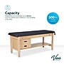 Aristo Wood H-Brace Physician Exam Table with Shelf, 2 Drawer Cabinet, Paper Cutter, Holder, 500lbs. Capacity, Black~#|#~9D742F6C-8A49-4AD0-9CE1666DF20C0199_sc7