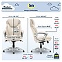 Serta Works Bryce Ergonomic Bonded Leather Swivel Executive Chair, Cream (43807B)~#|#~9D79B696-6993-470A-BCEA91B7C620FDB3_sc7