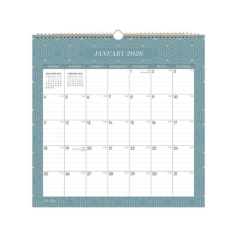 2026 Blue Sky Blue Sky 12" x 12" Monthly Wall Calendar, Maritza (158073) image 1