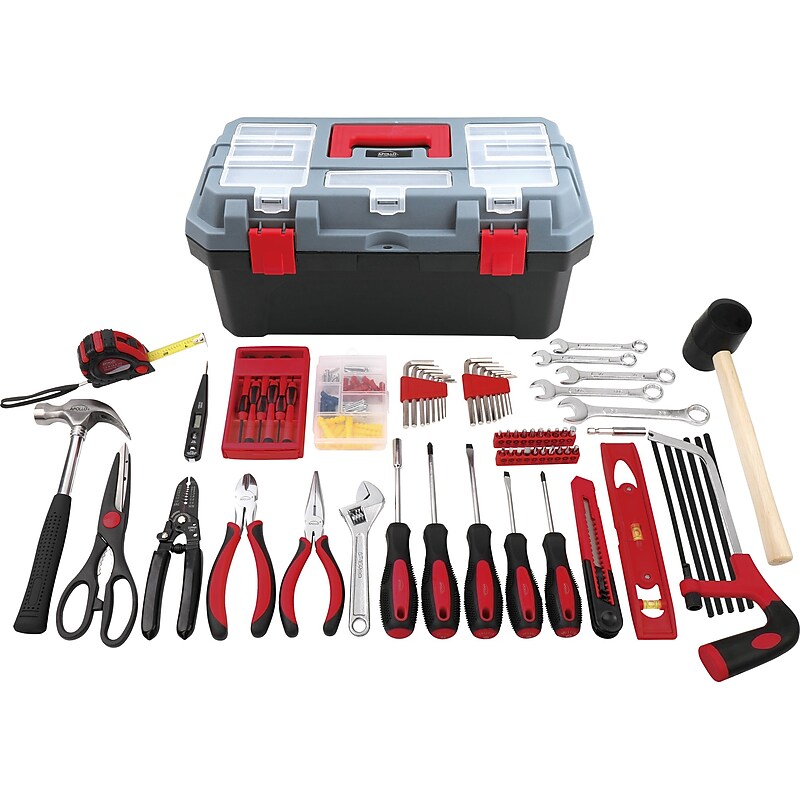 Apollo Tools Household Tool Kit, 170-Piece, Red (DT7103) image 1