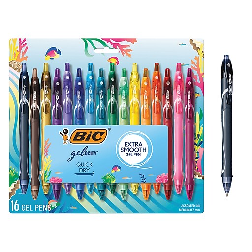 FAITH BRIGHT GEL ブライトゲル 2個セット BIC Gel-ocity Quick Dry Retractable Gel Pens, Medium Point, 0.7mm