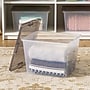 Iris 36 Quart Snap Top Plastic Snap Closure Storage Bin, Clear, 6/Pack (585105)~#|#~9D8BA7C3-C748-4DE3-A538A3E0E8A5982A_sc7