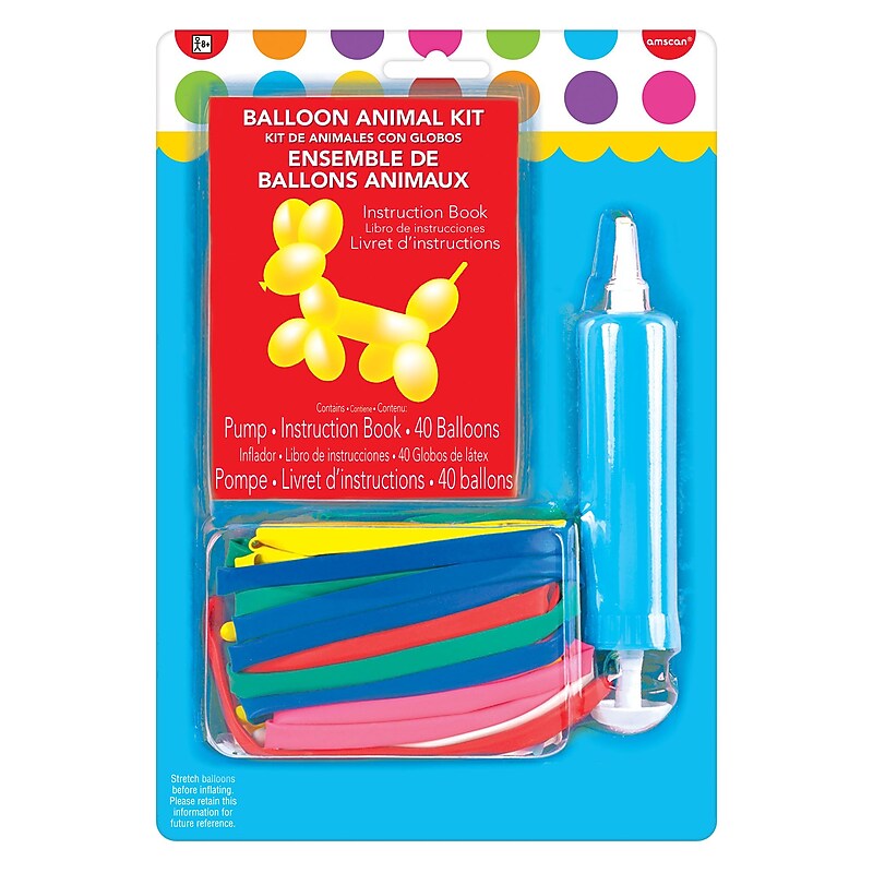 Party City Animal Latex Balloon Kit, Assorted Colors, 40/Pack (AM115918-NS) image 1