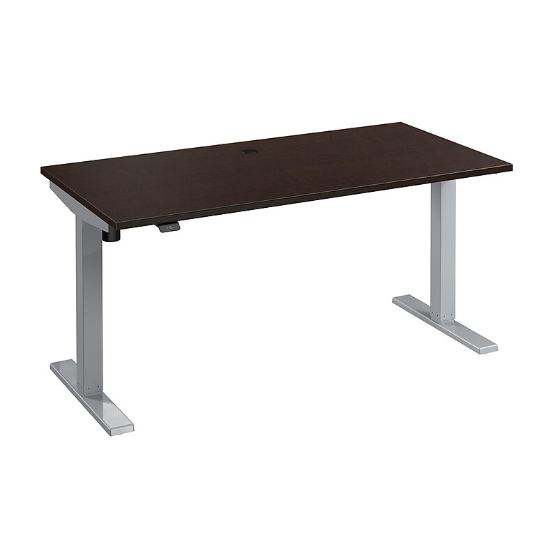 Bush Business Furniture Move 40 Series 60"W Electric Height Adjustable Standing Desk, Mocha Cherry/Cool Gray (M4S6030MRSK) image 1