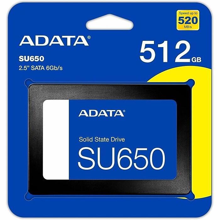 内蔵型SSD ADATA SU650 512GB SSD ADATA Ultimate SU650 512GB M.2 SATA Solid State Drive, 3D NAND