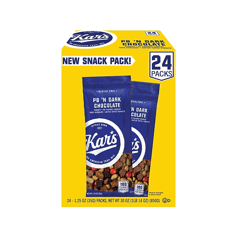 Kars Peanut Butter 'N Dark Chocolate Gluten-Free Trail Mix, 1.25 oz., 24/Box (8037) image 1