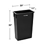 Alpine Industries Plastic Trash Can with Lid, 23 gallon, Black, 2/Pack (477-BLK-PKG1-2)~#|#~9D992D47-C9B3-40D4-B00AFDBDA0CAB919_sc7