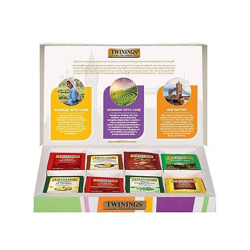 Twinings Classics Collections Gift Box Assorted Tea Bags, 48/Box