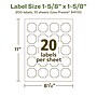 Avery EcoFriendly Laser/Inkjet Decorative Edge Multipurpose Labels, 1-5/8" x 1-5/8", White, 200/Pack (94110)~#|#~9DA39BED-6216-45C1-961797C369AAA8FD_sc7