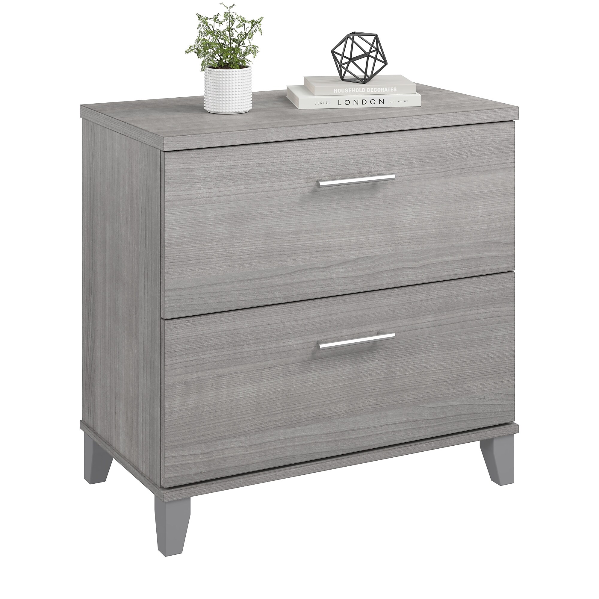 Bush Home Somerset 2 Drawer Lateral File Cabinet, Platinum Gray (WC81280) Sansujyuku sansujyuku.com