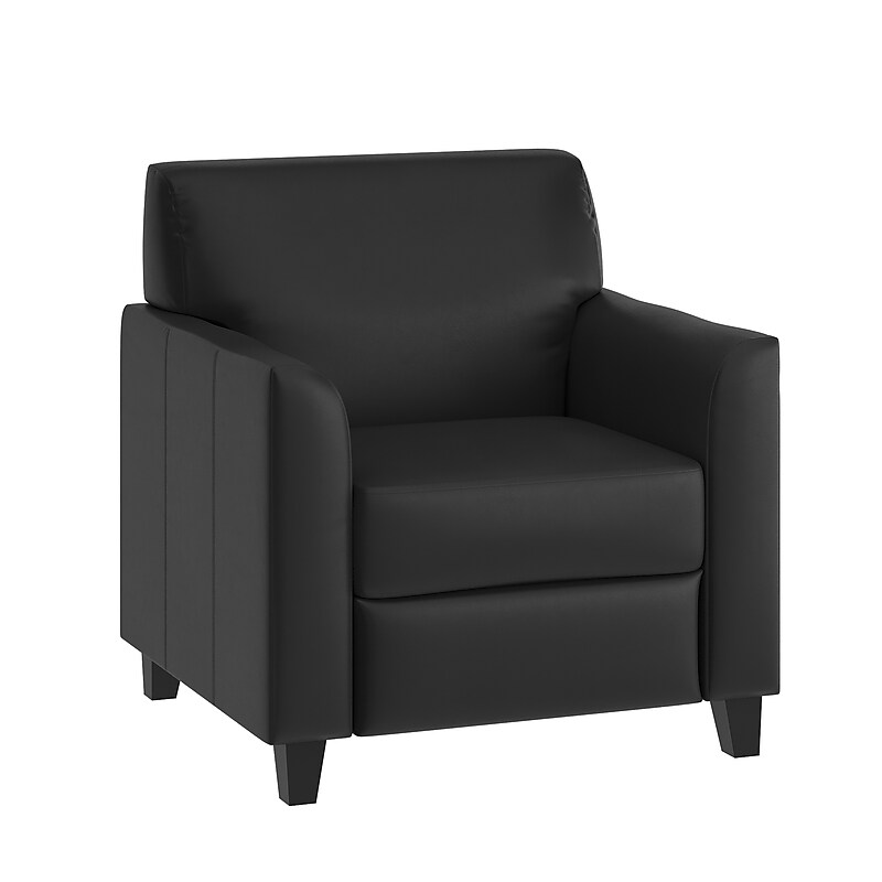 Flash Furniture Hercules Diplomat Series LeatherSoft Guest Chair, Black (BT8271BK) image 1
