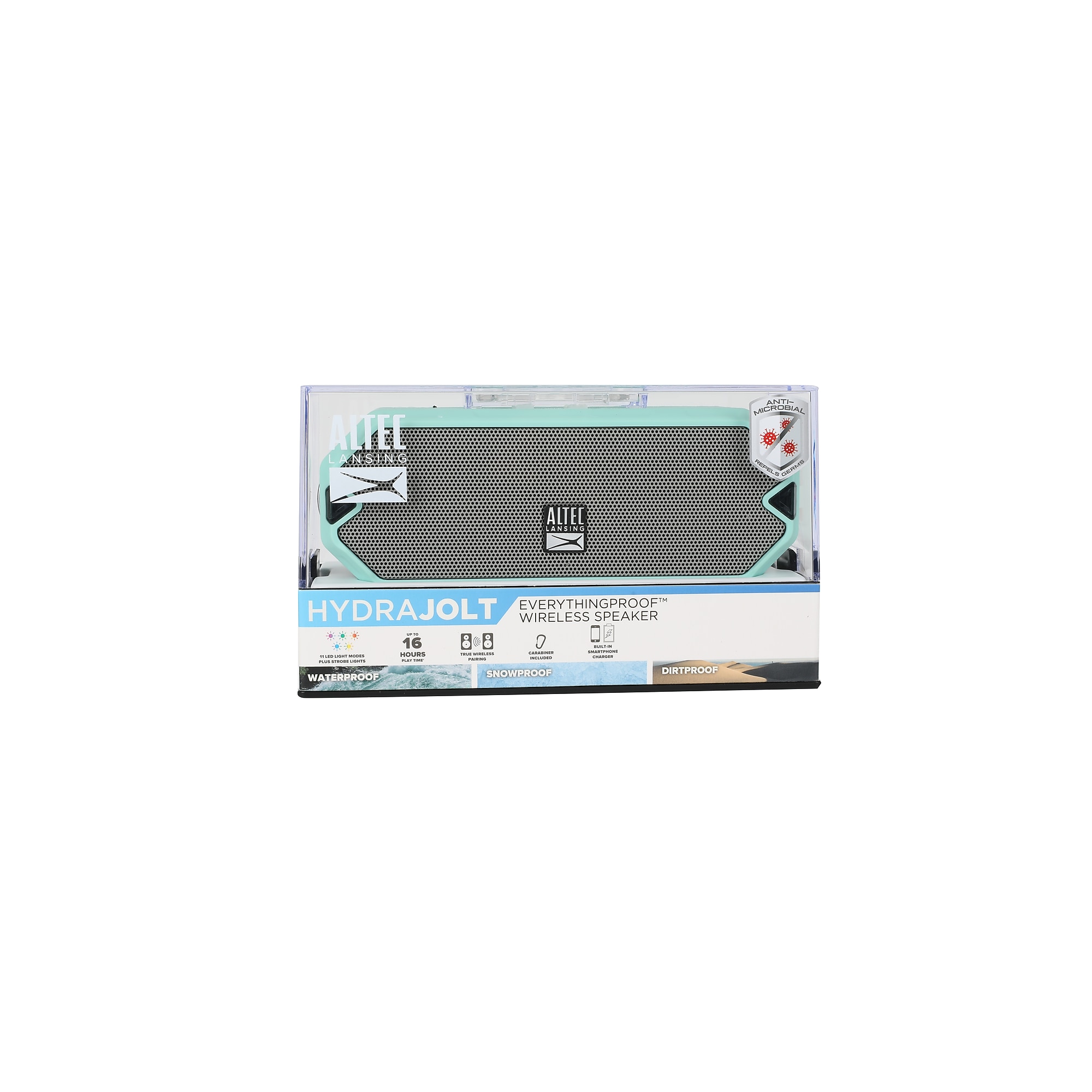 Altec Lansing HydraJolt Everything-Proof Bluetooth Speaker, Mint (IMW1200-MTG) Sansujyuku sansujyuku.com