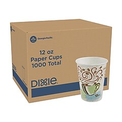 Dixie PerfecTouch Insulated Paper Hot Cups, 12 oz., Coffee Haze