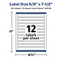 Avery Laser/Inkjet Multipurpose Labels, 7.5" x ", Glossy White, 120/Pack (94119)~#|#~9DB5FE4B-972D-4F18-B3AA4D40D352753D_sc7