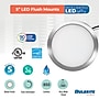 Bulbrite 5" Round 10.3-Watt 3000K LED Flush Mount Light, 850 Lumens, Nickel (773602)~#|#~9DBFD0E7-7C19-462E-B91FE05B6FF53BF7_sc7