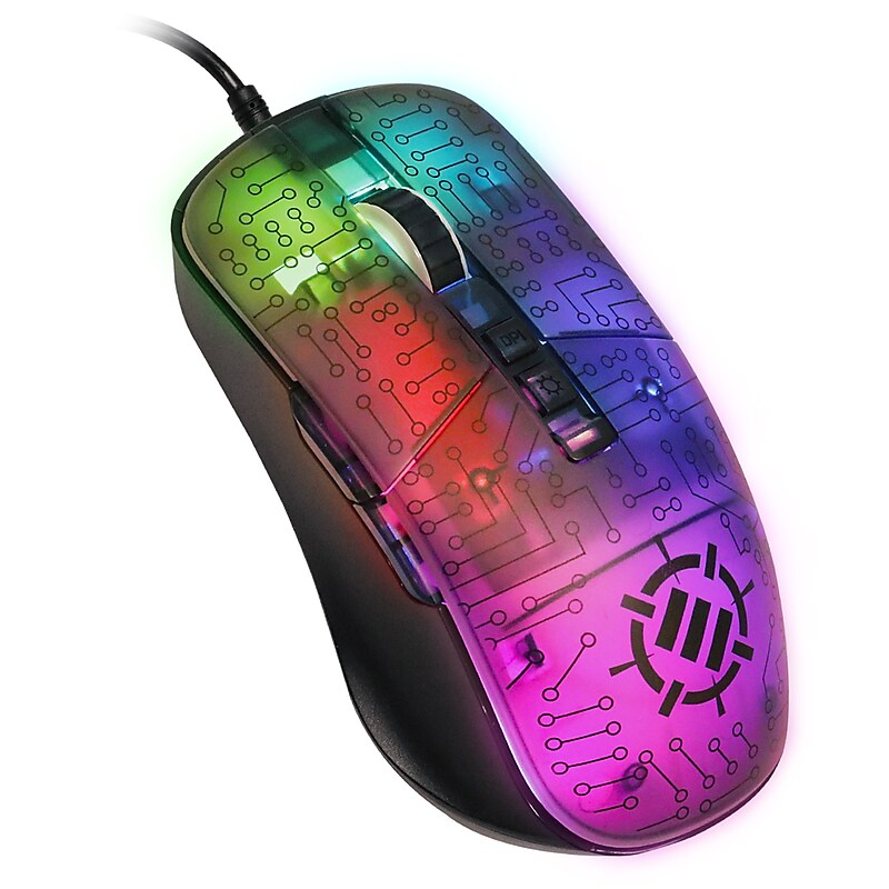 Enhance Voltaic 2 Ergonomic Ambidextrous Laser USB Gaming Mouse, Multicolored (9033569) image 1