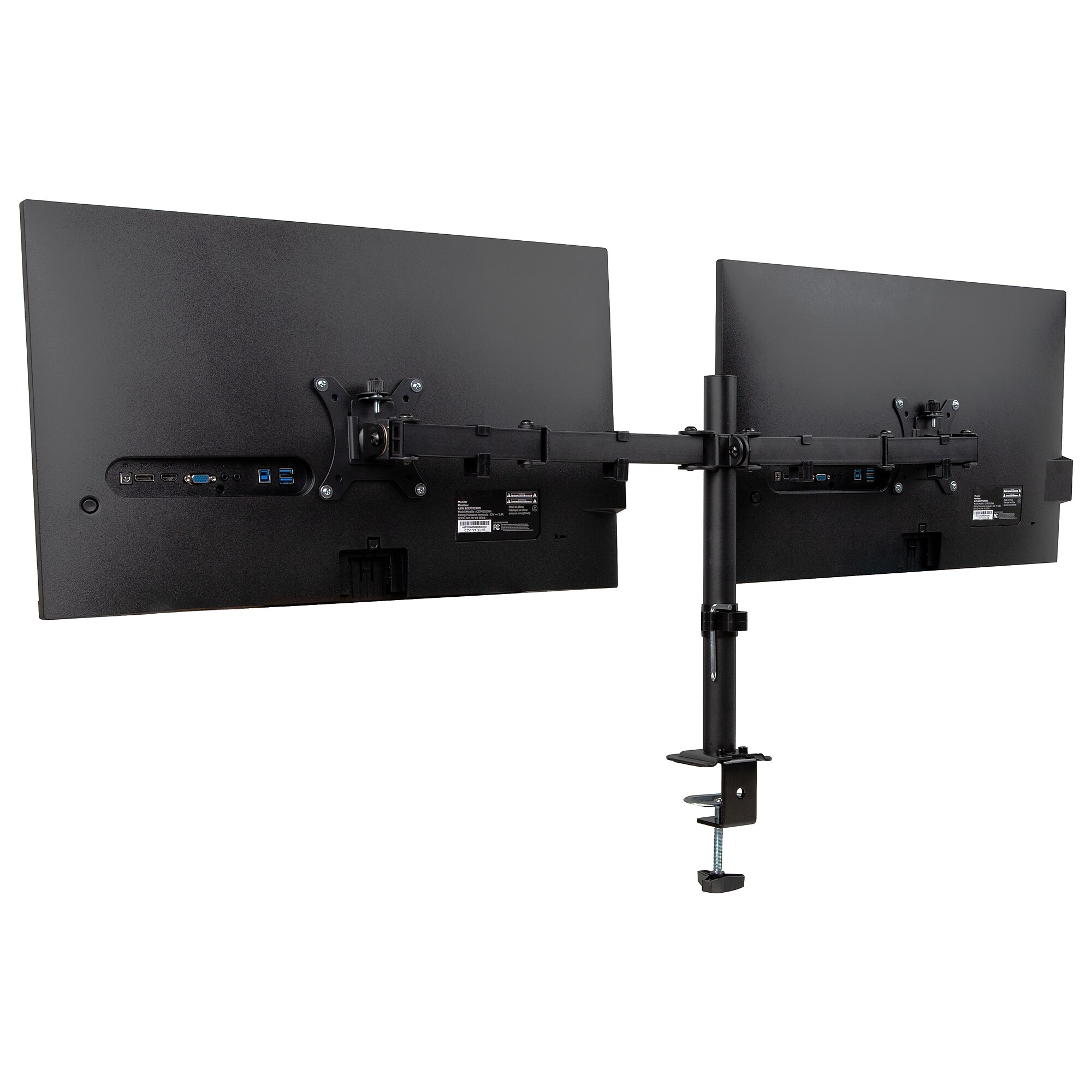 Mind Reader Adjustable Dual Desk Mount for 13″- 32″ Monitors, Black (DBARMSWIV-BLK) Simolary simolary.com