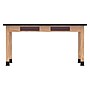 Diversified Woodcrafts PerpetuLab Book Compartment Rectangular Science Lab Table, 60" x 24", Oak (C7602BK30N)~#|#~9DD550AF-C13A-4DD9-A92BA73DF265C197_sc7