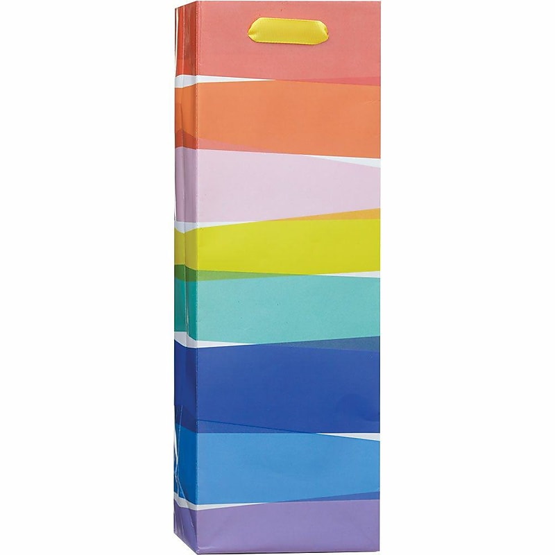 JAM Paper Vivid Rainbow Wine Gift Bags, 3/Pack (52622309935) image 1