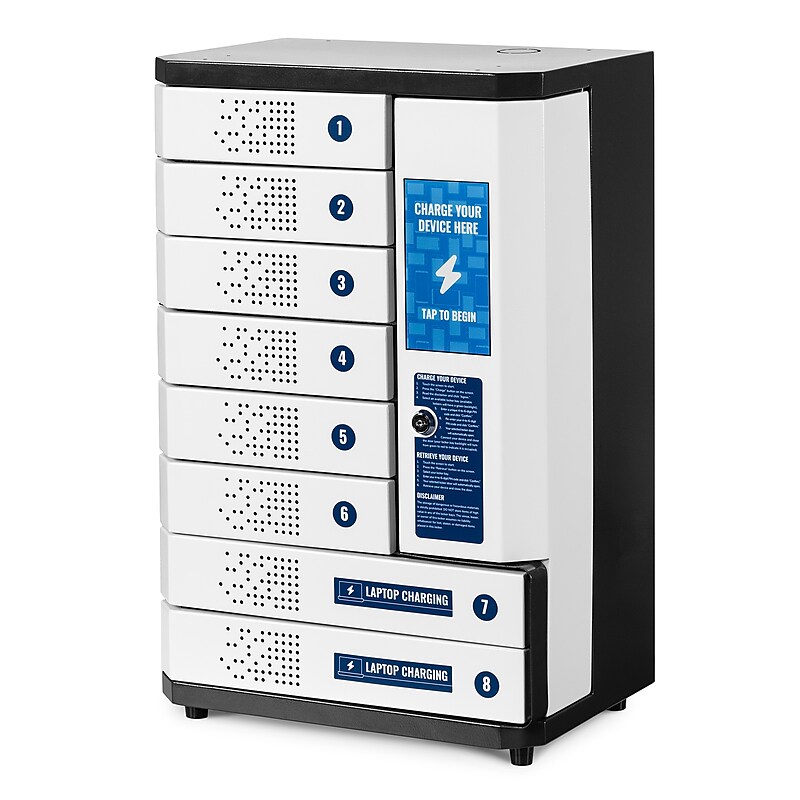 KwikBoost 8-Bay Self-Service Charging Locker, White (CHSL001) image 1