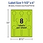 Avery Printable Decorative Edge Multipurpose Labels, 1.5" x 4", Bright Green, 80/Pack (94116)~#|#~9DD9514A-5BA5-4BB1-9D6D99DAF2CA1623_sc7
